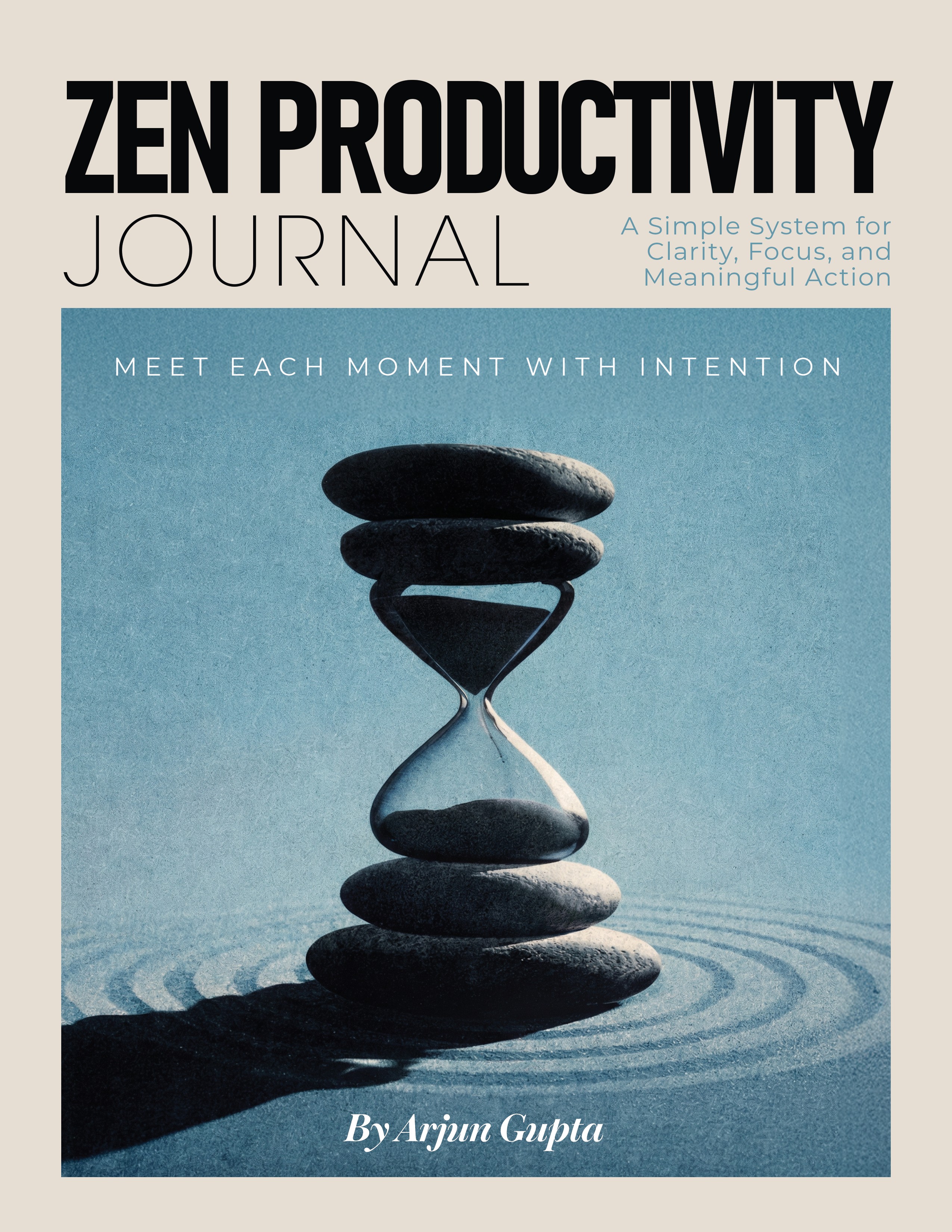 Zen Productivity Journal book cover: planning, reflection, and daily focus.